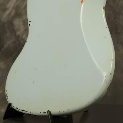 RARE custom color 1962 pre-CBS Fender Jazzmaster w/SLAB BOARD original SONIC BLUE over Sunburst image 18