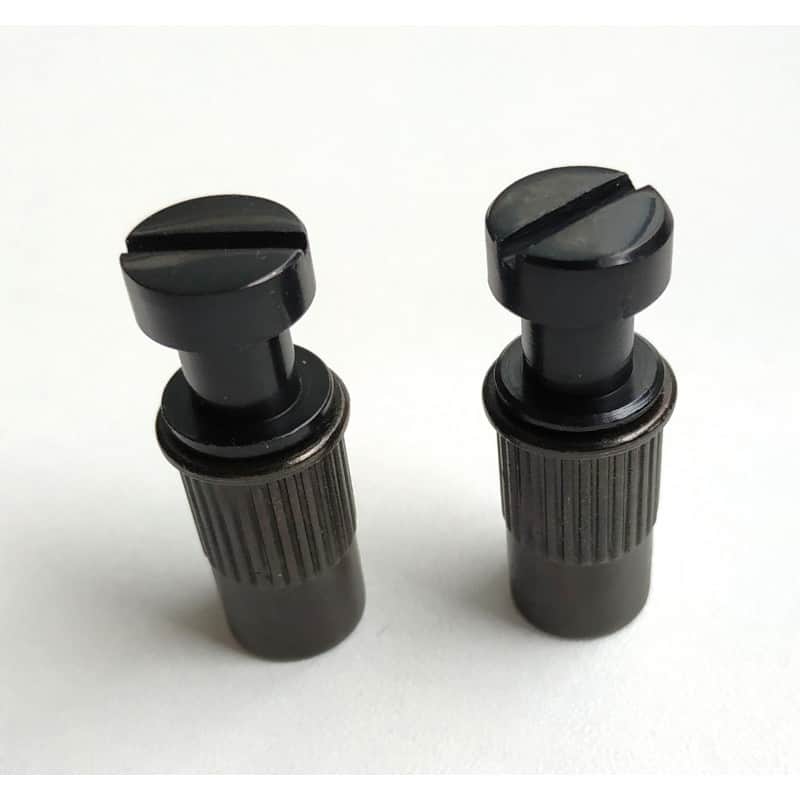 Black Metric post set, 2 screws + 2 Anchors, 12 mm diameter for stoptail tailpie image 1
