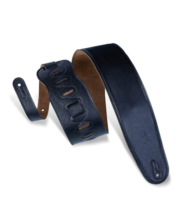 Levy's Leathers M4GF-XL-BLK Guitar Strap M4gf-xl blk 2020s - Black and tan image 1