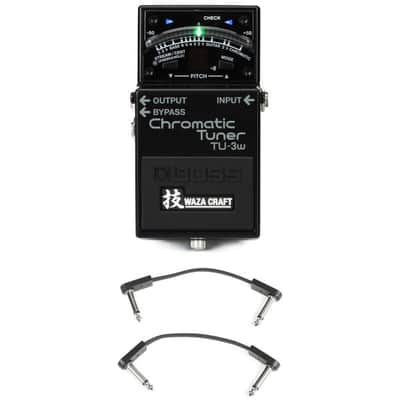 Boss TU-3W Waza Craft Chromatic Tuner with 3 Patch Cables image 2