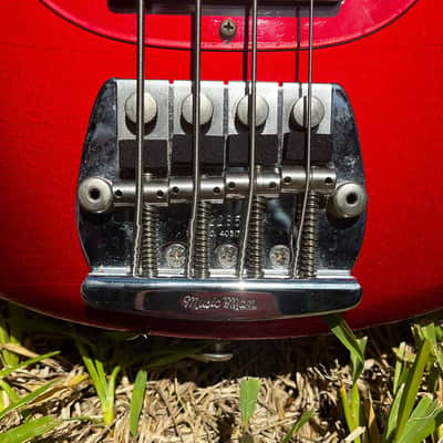 Vintage 1985 Ernie Ball Music Man Sabre Bass  Pre-EB Serial# Red 3EQ Preamp Nice Finish Checking image 3