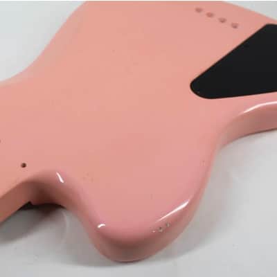 MJT/Warmoth Lightweight Warmoth Jazzmaster V5 Bass Body 2023 - Aged Nitro Shell Pink image 9