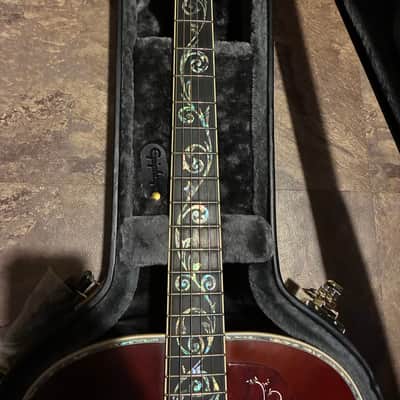 RARE Epiphone inspired by Gibson j-200 vine custom Burst image 4