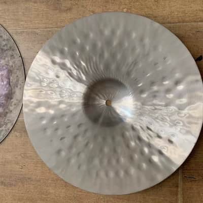 none Branded 14"hihat Cymbals B20 Bronze Raw Dark Dry image 3