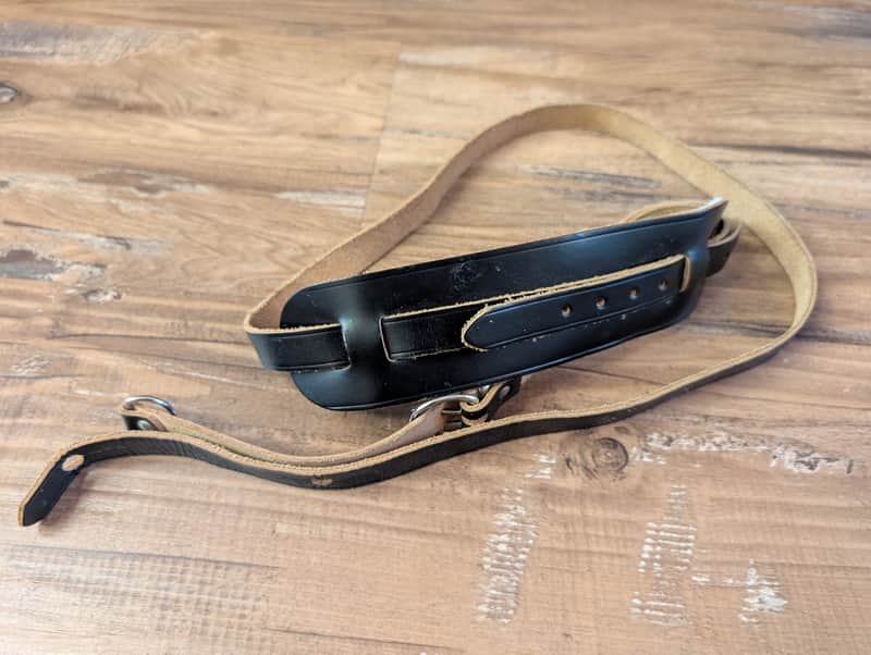 Vintage Guitar Strap Spaghetti Style 1950s, 1960s Black Great Condition image 1