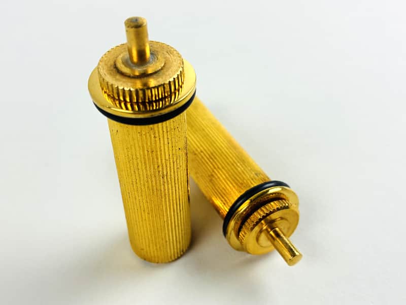 Gibson Vintage Gold Nashville Bridge Anchor Bushings and Thumb wheel's. (Pair) – 1970s/80s 70s/80s image 1