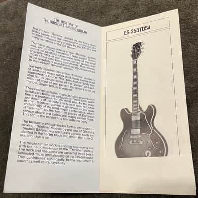 Gibson Thinline Series Brochure 1980’s imagen 2