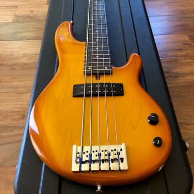 Moollon B524  Custom 5 String Bass guitar -  P precision style w Original Case image 11