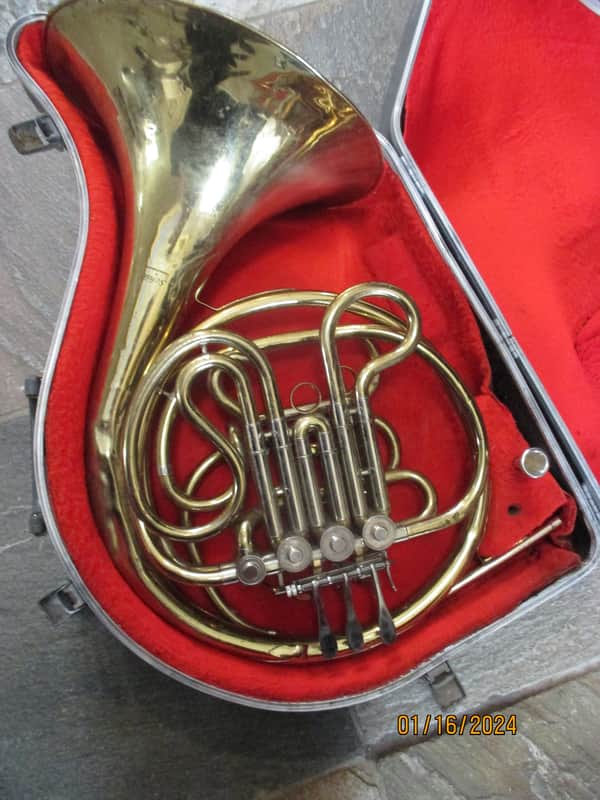 Double French horn with case and mouthpiece image 1