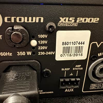 Crown XLS-2002 2-Channel 650w Power Amplifier 2010s - Black image 3