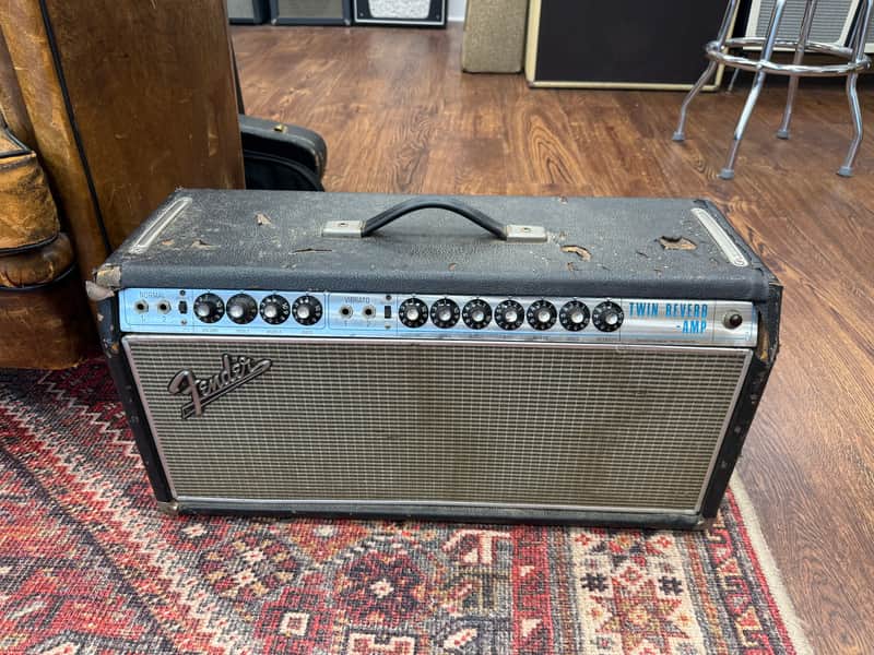 Fender Twin Reverb "Drip Edge" 2-Channel 100-Watt 2x12" Guitar Combo 1968 - 1969 - Silverface - Fair