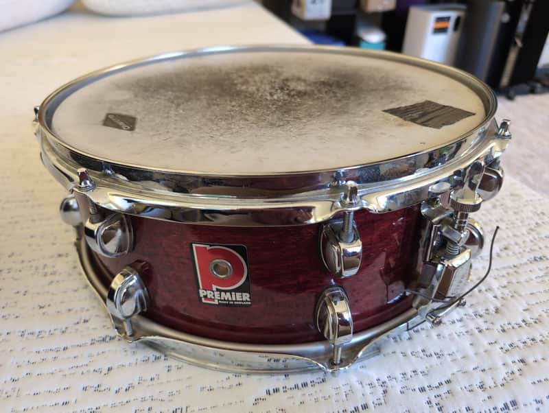 Premier Birch Snare 90s-2000s - Burgundy image 1