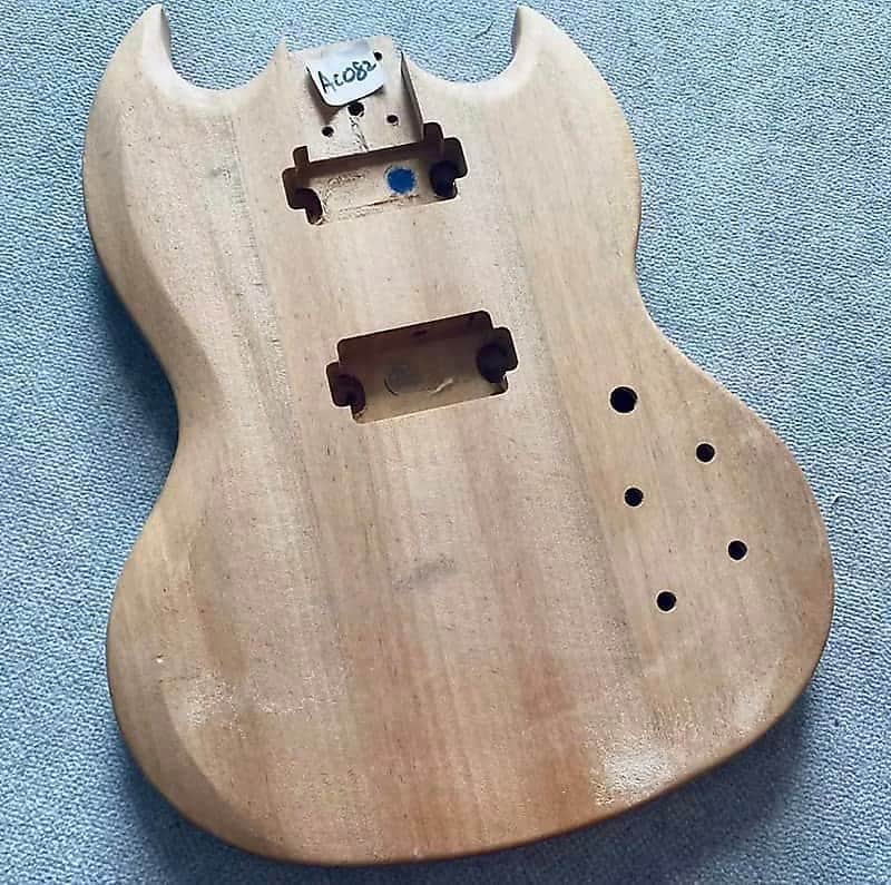Mahogany Wood Double Cutaway Guitar Body Project image 1