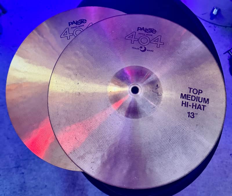 Paiste 404 13 inch Brown Label hi hats image 1