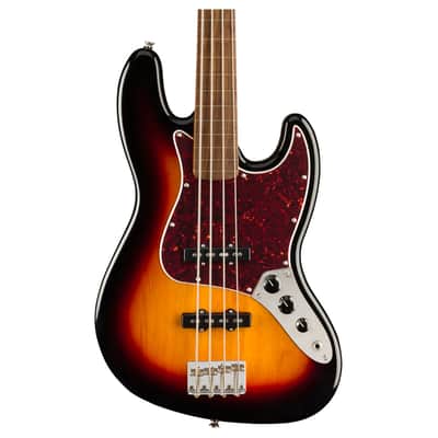 Squier Classic Vibe '60s Jazz Bass Fretless - 3-Color Sunburst w/ Laurel FB image 1