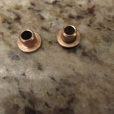 Vintage Pair Gibson Gold Guitar Oversize Wide Flange Tuner Ferrel Bushing image 2