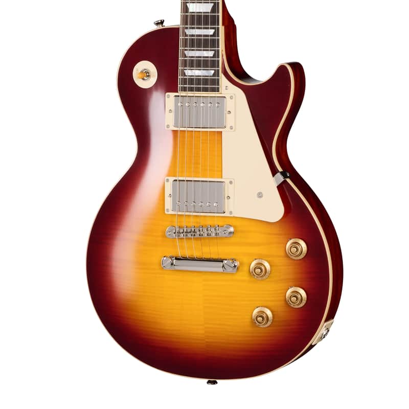 Epiphone "Inspired by Gibson Custom" '59 Les Paul Standard with Case - Deep Cherry Sunburst image 1