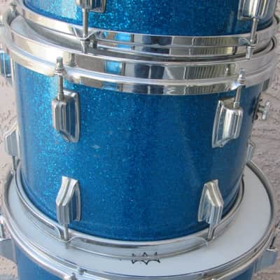 ROGERS VINTAGE HOLIDAY BLUE SPARKLE DRUM SET - DAYTON ERA image 20