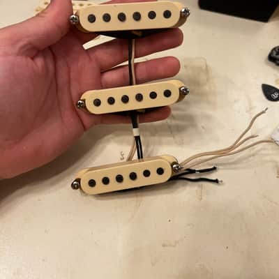 Fender Custom Shop Hand-Wired '57 Stratocaster Pickups “SGB” Aged White image 1