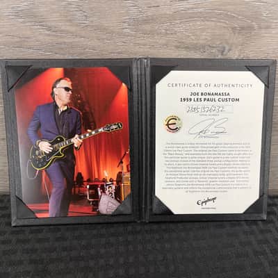 Epiphone Joe Bonamassa 1959 Les Paul Custom With Original Hardshell Case Antique Ebony image 12