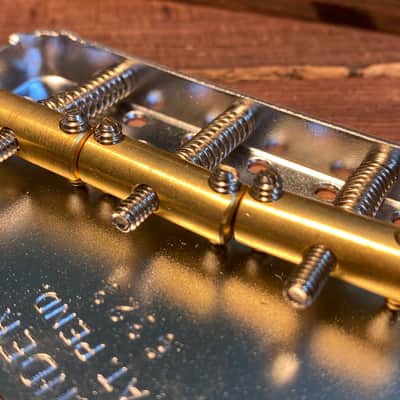 General Vintage Tone  Fender Bridge plate Telecaster and GVT Pure Tone Brass Saddles image 3