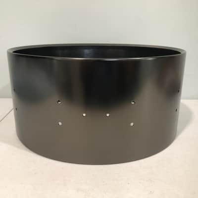 NEW DW Collector’s Series 14x6.5 Satin Black over Brass Snare Drum Shell, Workshop image 4