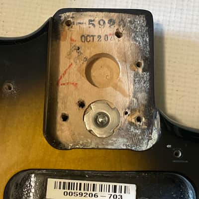 2004 USA Fender American Deluxe 50th Anniversary Stratocaster 2 Tone Sunburst 2TS Guitar Body 2 Post Tremolo Ready image 7