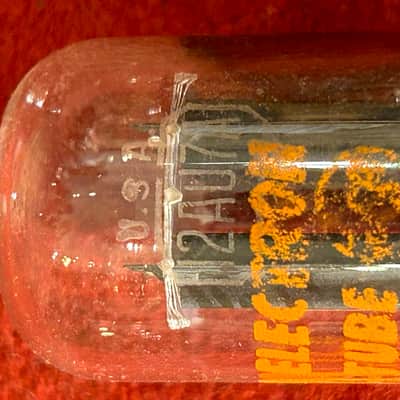 RCA Vintage Pair 12AU7 Preamp/Amplifier Vacuum Tubes 1960s - Clear Glass / Red Letter image 5