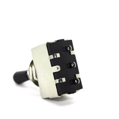 JA KOREA CHROME 3 WAY TOGGLE SWITCH BOX BLACK TIP GIBSON LES PAUL SG TYPE image 2