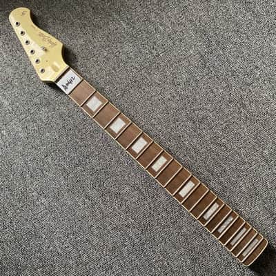 Cream Maple Wood Harley Benton Guitar Strat Style Neck, Rosewood 21 Frets Fingerboard image 1