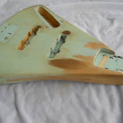 Vintage Lefty 1965 Fender Jazz Bass Body, Pre CBS, Was White, ReShaped, No Route image 4