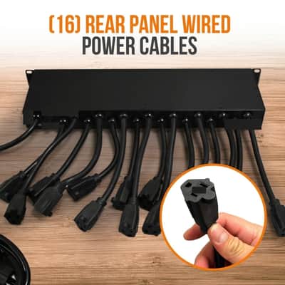 Rack Mount Power Conditioner Strip Supply USB Charging Port image 3