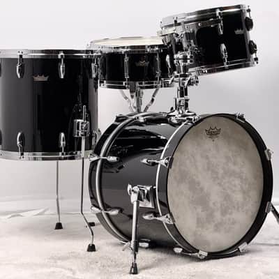 Remo 18/12/14/5x14" Gold Crown Jeff Hamilton Bop Drum Set - NOS Black Lacquer image 4