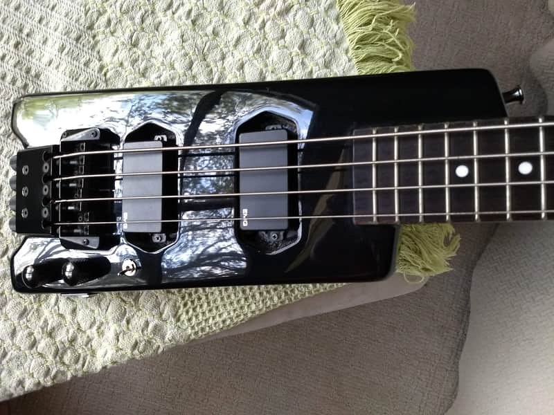 Washburn Bantam Bass Headless 1980's Black w/ EMG's | Reverb