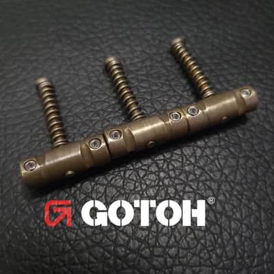 GOTOH In-Tune Compensating Saddles Fender Telecaster Tele *AGED² BRASS image 1