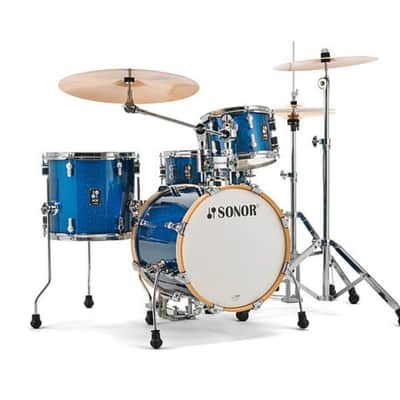 Sonor AQX Jungle 4-Piece Drum Shell Pack (Blue Ocean Sparkle) image 2