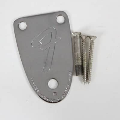 1970s-1980s Vintage Fender Precision/Telecaster/Jazz Bass Chrome USA 3-Bolt NeckPlate image 1