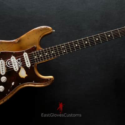 Fender Stratocaster 60th Anniversary Rusty Gold Heavy Aged Relic by East Gloves Customs image 17