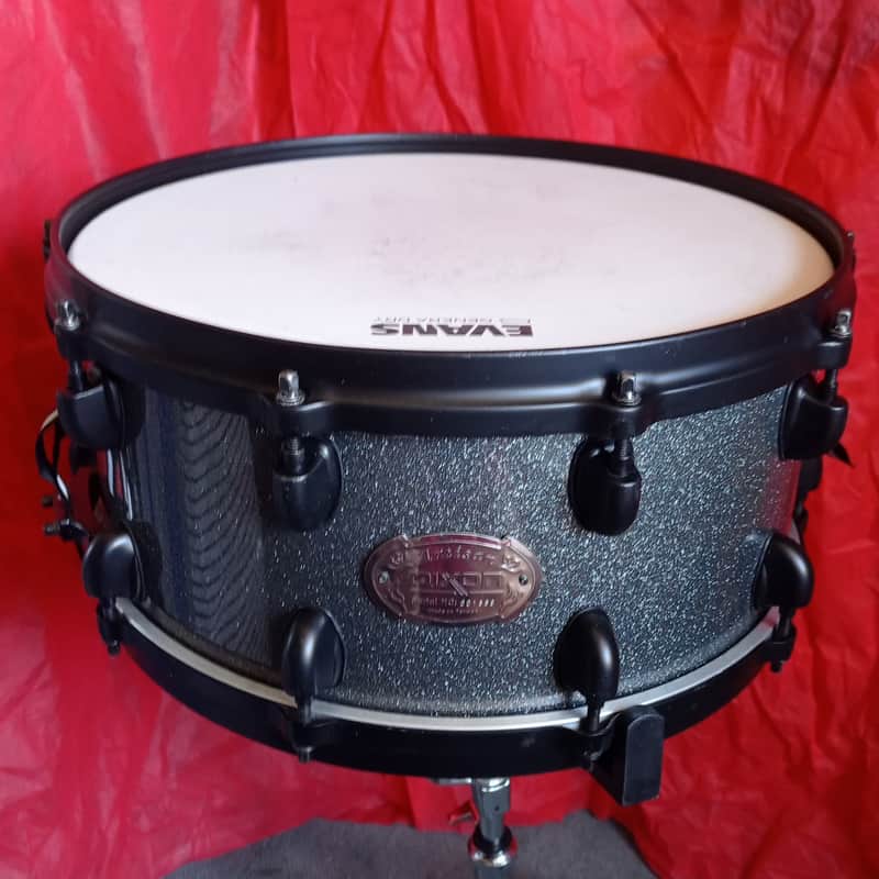 Dixon Artisan 14x6.5" Maple Snare Drum - 10-Ply North American Maple - Die-Cast Hoops - Silver Sparkle Lacquer image 1