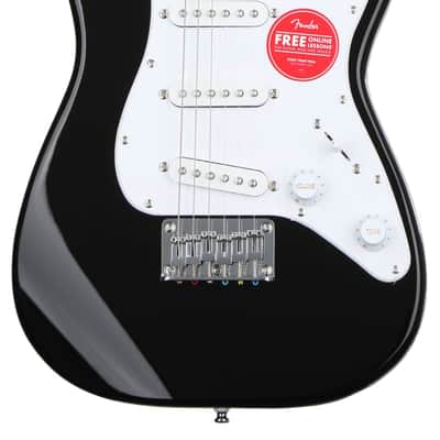 Squier Mini Stratocaster Electric Guitar - Black with Laurel Fingerboard image 2