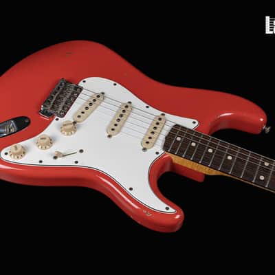 2010 Fender Custom Shop Masterbuilt Yuriy Shishkov 1960 Stratocaster Fiesta Red Relic MusicMesse NAMM NOS One Off Abigail Ybarra Hand-Wound image 5