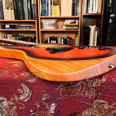 Fender American Acoustasonic Jazzmaster All-Mahogany, Ebony Fingerboard, Luthier Prepared image 13