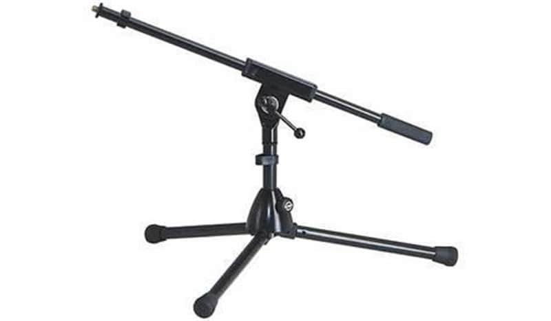 K&M Low Level Mic Stand w/Boom | Black image 1
