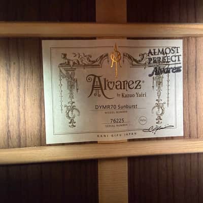 Alvarez Yairi Masterworks Slope Shoulder Dreadnought - Sunburst (FS/Blem) #6225 image 5