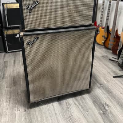 Fender Bandmaster Reverb 2-Channel 40-Watt Guitar Amp Head & 2x12 Cab 1970s - Silverface image 12