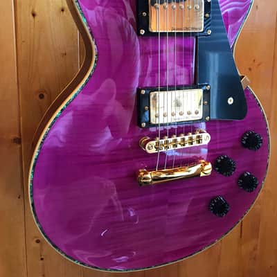 Wolf WLP 750T Electric Guitar - Trans Purple w/Hard Case image 3