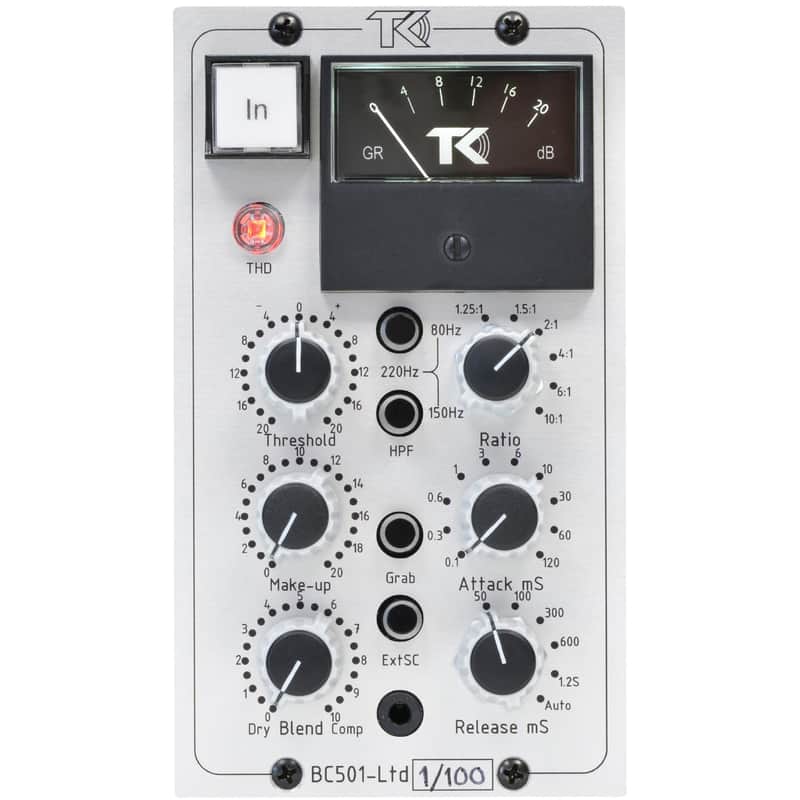 TK Audio BC501-GR Ltd Edition 500-Series Stereo Buss Compressor Silver image 1