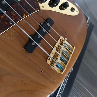 Fender MJT Fretless Jazz Bass 2014-2020 - Natural Relic image 9