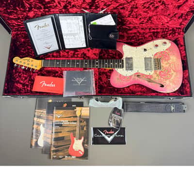 Fender Custom Shop 72' Reissue Telecaster Thinline - 2021 - Relic Pink Paisley image 12