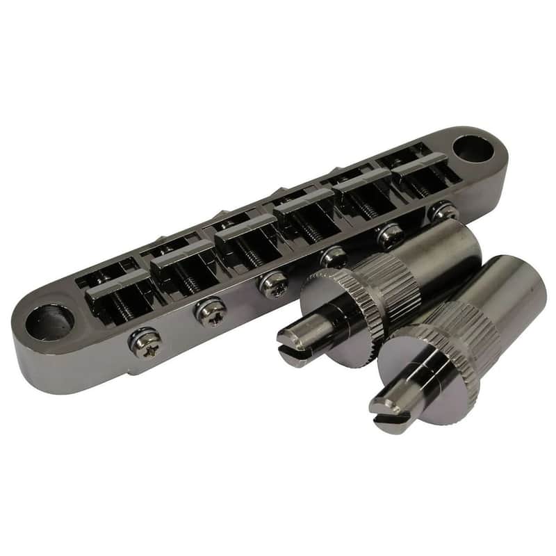 GOTOH GE103B-T Guitar Bridge with large metric posts Cosmo Black image 1